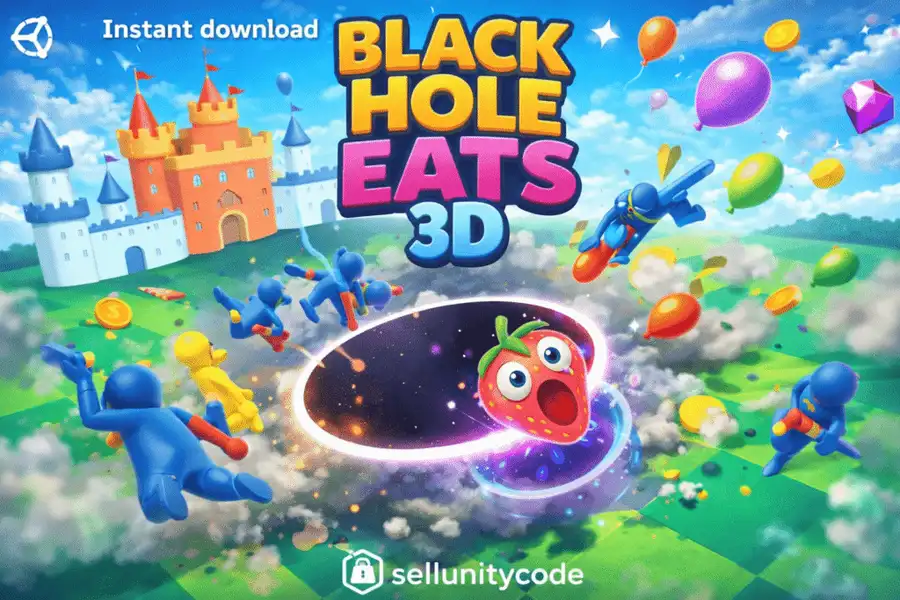 Black Hole Eats 3D Sell unity Code source code