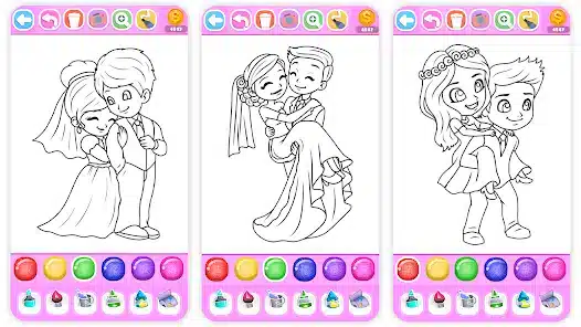 Bride And Groom Wedding Coloring Pages Game Sellunitysourcecode source code