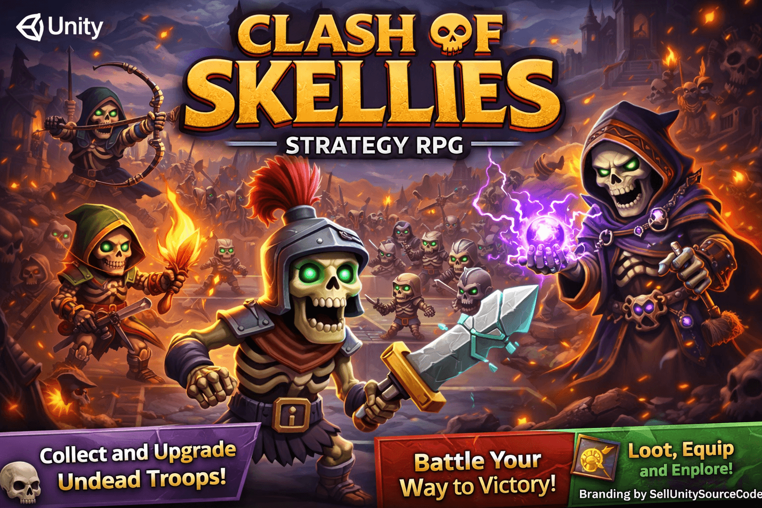 Clash of Skellies – Dungeon RPG Arena Strategy Game source code