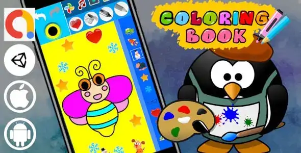 🎨 Coloring Book Portrait – Unity Paint Kids Educational Game