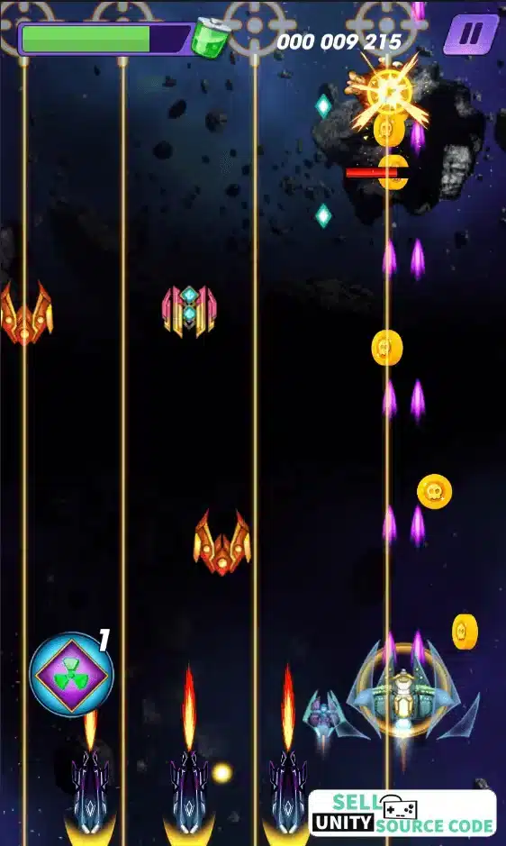 Galaxy War cm game SellUnitySourceCode  screenshot 5
