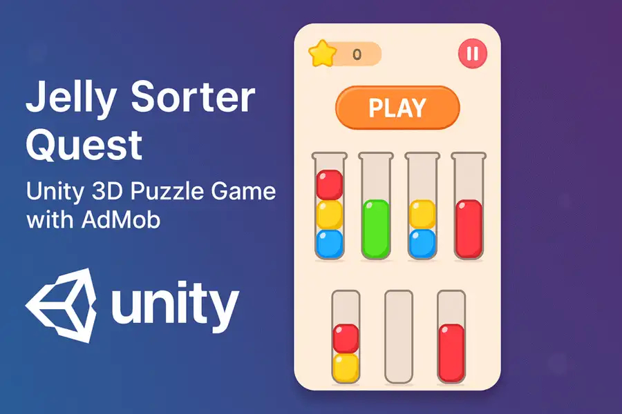 Jelly Sorter Quest – Unity 3D Puzzle Game with Admob Ads