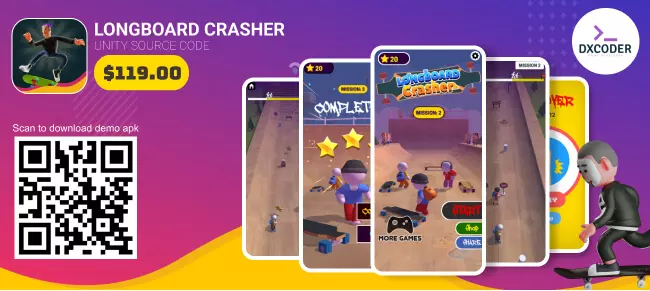 Longboard crasher SellUnitySourceCode source code