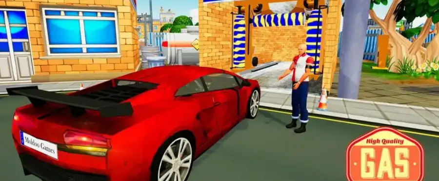 Modern Sports Car Wash: Gas Station SellUnitySourceCode🚗✨ source code