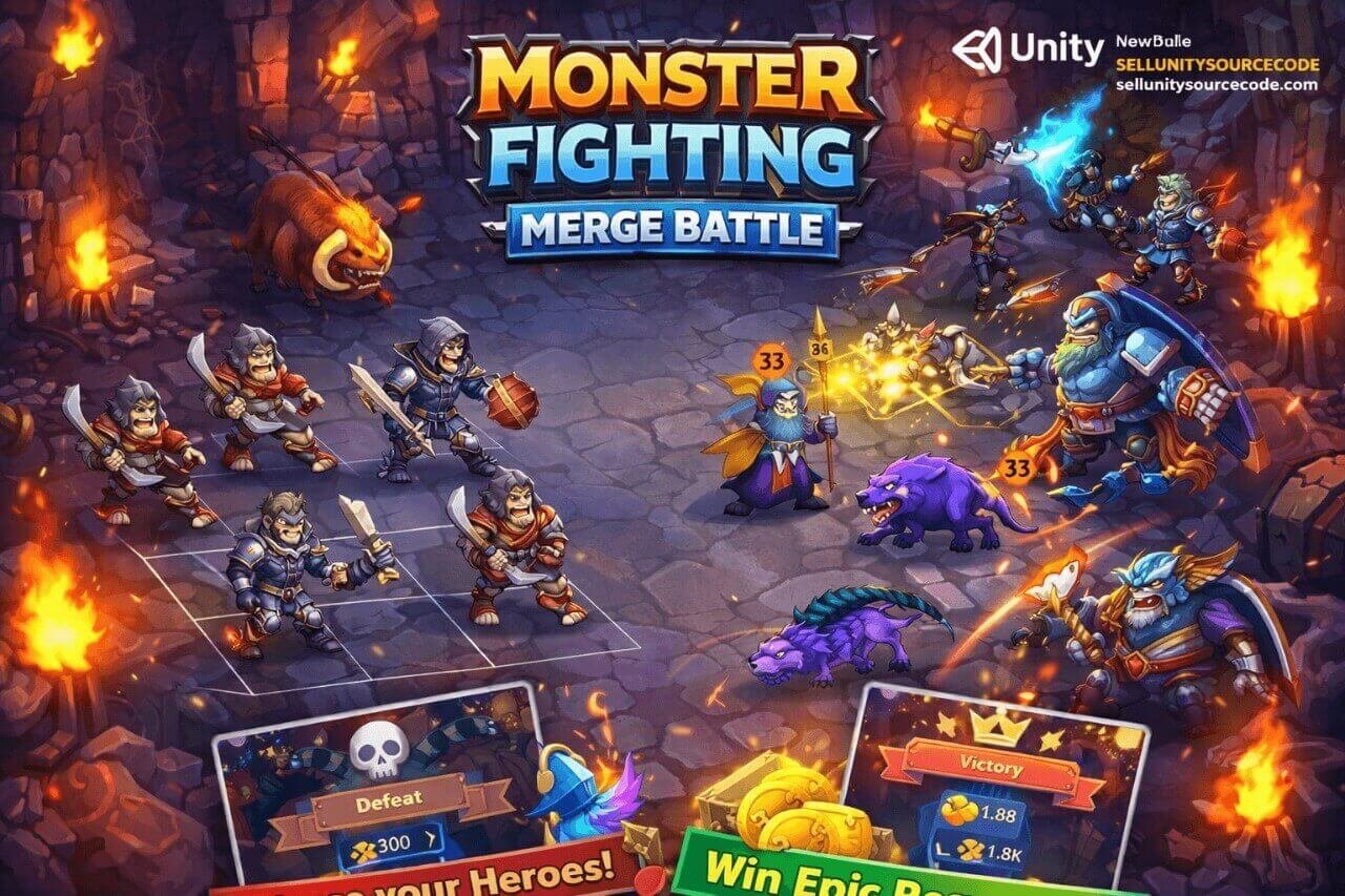 Monster Fighting: Merge Battle – Casual Merge Action Game source code
