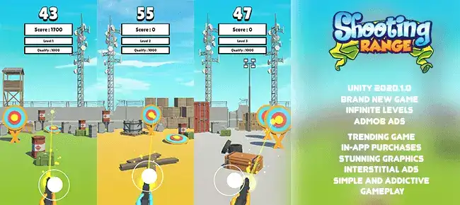 Shooting Range | Brand New Hypercasual Game | SellUnitySourceCode source code