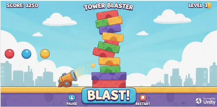 Tower Blaster – Complete Mobile Game Template source code